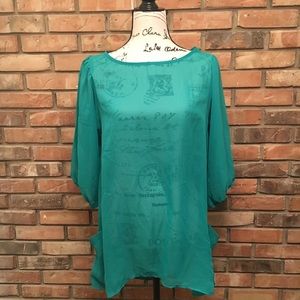 Sheer Turquoise tunic
